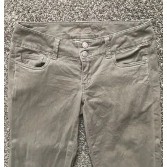 💎AEO Women’s Green Artist Cropped Pants, 90s, Y2K, Stretch, Spring. Size 0 - Picture 4 of 9